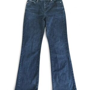 Low rise flare jeans with rhinestone details